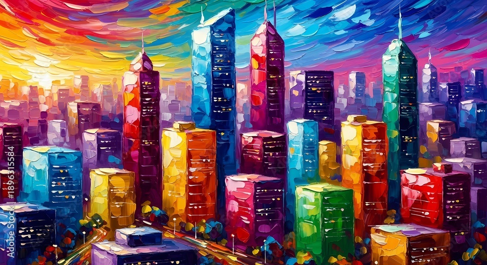 Obraz premium new york city colorfull style