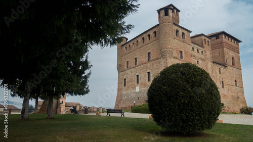 grinzane cavour castle in piedmont, italy
