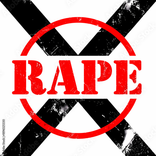 Powerful Graphic Symbolizing Prohibition of Sexual Violence and Social Injustice