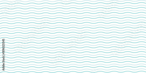Seamless Wave Pattern, Hand drawn water sea vector background. Wavy beach print, curly grunge paint lines, watercolor stripes vector eps 10.