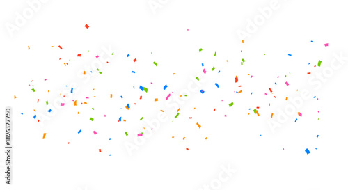 Colorful confetti background isolated on white, festive celebration elements for party, festival, birthday, holiday event, fun decoration concept, joyful abstract design and celebration backdrop