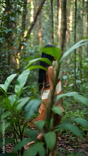 Young Beautiful Native American Woman in Traditional Regalia Culture & Heritage