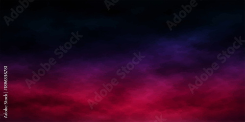 A vibrant abstract cloudscape where a stormy red smoke background merges with a dark blue sunset sky to create a dramatic atmosphere of light and heaven