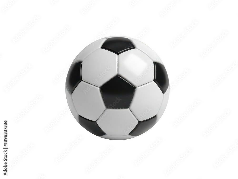 Obraz premium Classic black and white soccer ball isolated on transparent background