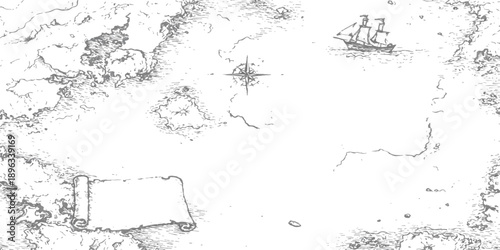 Vintage black vector illustration featuring an abstract grunge texture with a messy ink splatter frame and dirty paint brush strokes on a rough paper pattern design element