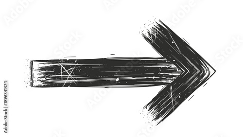 Large black painted right arrow sign.