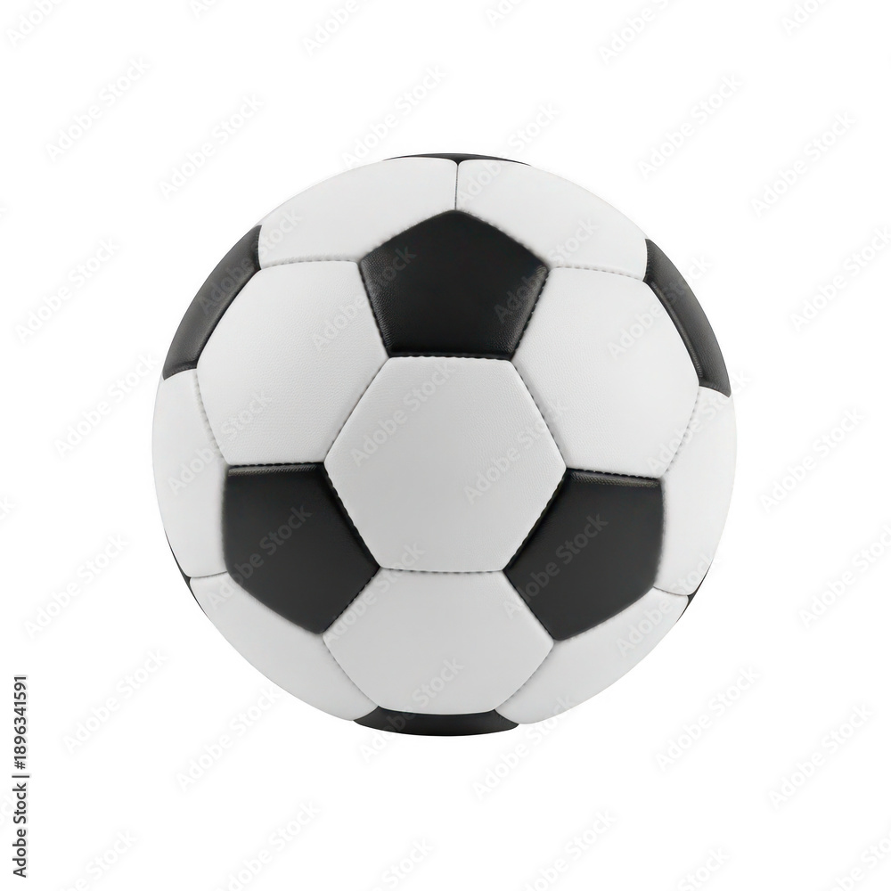 Obraz premium Classic black and white soccer ball isolated on transparent background