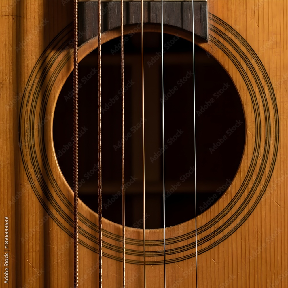 Obraz premium 기타 줄 클로즈업Close-up of guitar strings