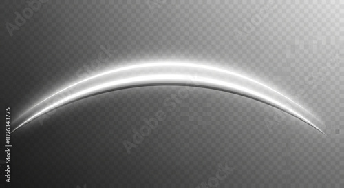 A grayscale image of a curved line with a shiny effect on a textured background