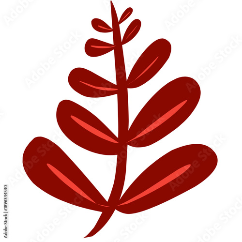 red and green leaves