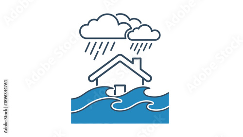 House Flooded with Rain Water.