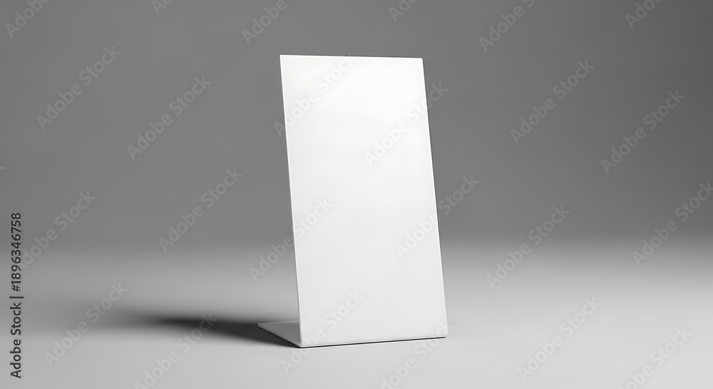 Naklejka premium Blank White Countertop Display Stand for Presentations