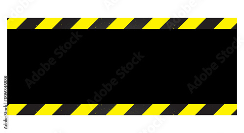 Black danger industrial warning background with black and yellow hazard stripes, high contrast safety alert panel for factory risk areas, construction danger signs and caution banners