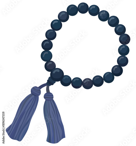 シンプルな数珠のイラスト ベクター素材