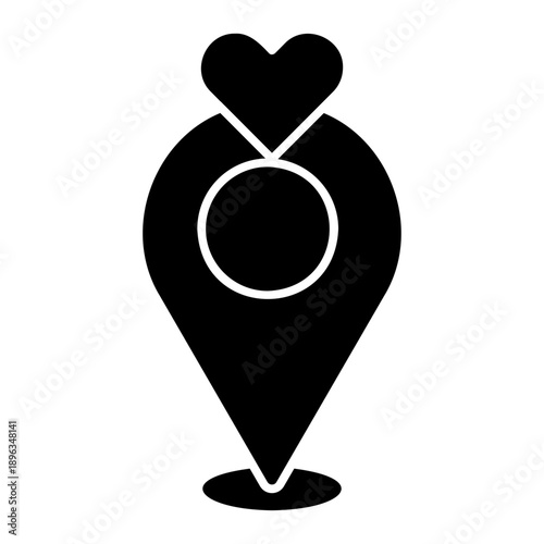 Heart location pin