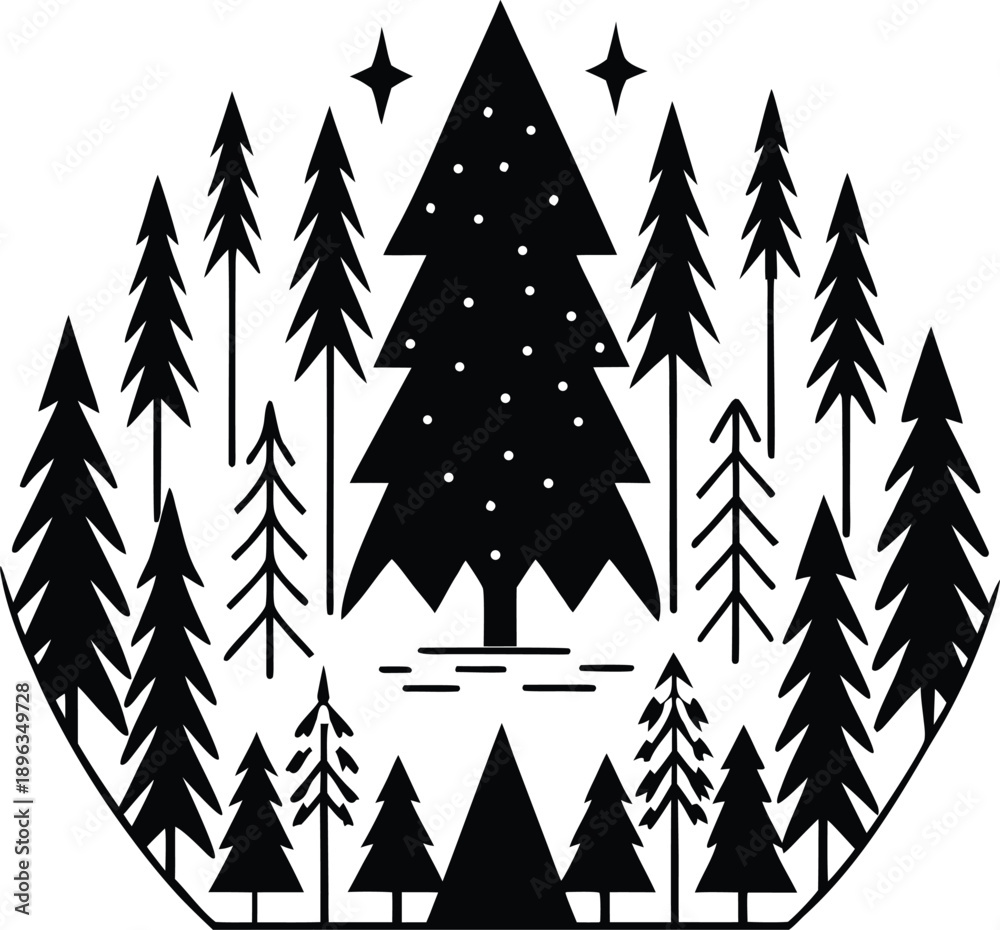 Obraz premium christmas tree background