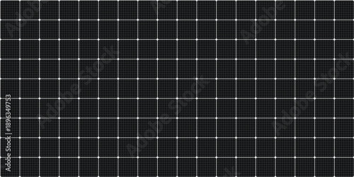 Grid pattern blueprint on black paper background, graph white notebook. Millimeter paper with architect gird and white tech dot. Drawing grid with map checker paper, vector illustration.