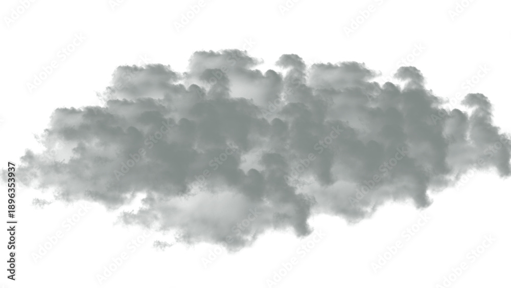 Obraz premium Puffy Cumulus Clouds Isolated on Transparent Background