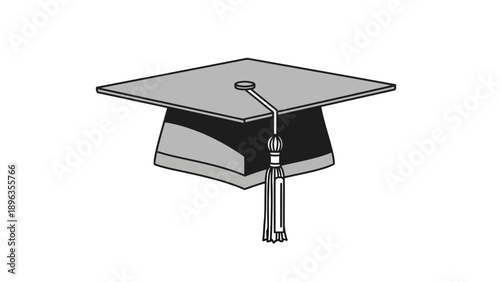 Graduation cap with tassel