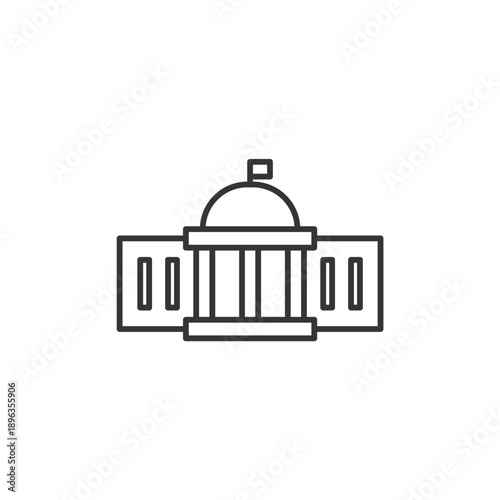 government vector icon. flat sign for mobile concept and web design. Symbol, logo illustration. Vector graphics