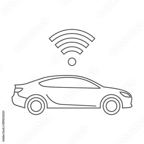 Connected car with wi fi signal for smart transportation and communication