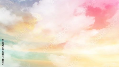 Abstract pastel sky textured background. Beautiful pastel sky. Pastel pale yellow coral peach pink rose beige white abstract background. Vector illustration