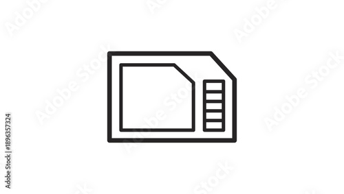 Simple line drawing of a document or paper icon.