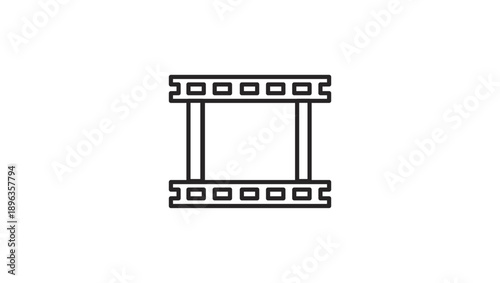 Simple black and white illustration of a minimalist architectural element.