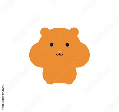 Cartoon hamster illustration isolated on black background