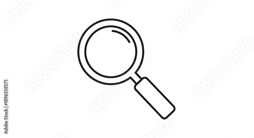 Simple Magnifying Glass Icon for Search and Discovery.