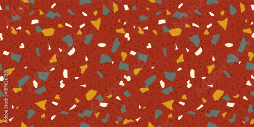 Stylish Dark Terrazzo Marble Seamless Pattern for Interior design, textile print and Surface Design