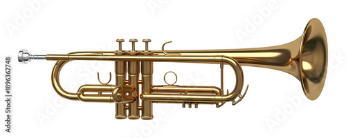 金色のトランペット、輝く音楽、美しい楽器
