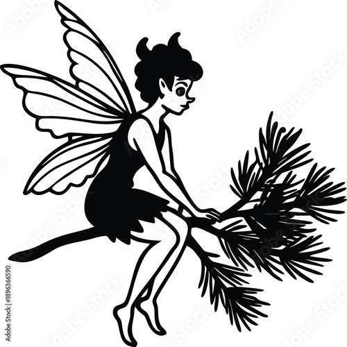 vector illustration of an angel