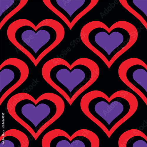 seamless pattern with hearts