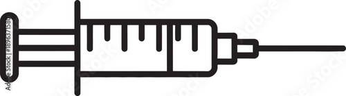 Medical syringe with dripping liquid