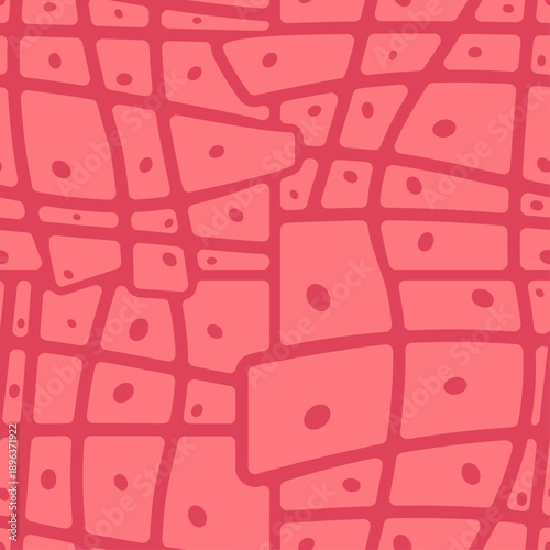Seamless pattern representing biological cell tissue structure. Scientific concept for microbiology, medicine, or genetics. Minimalist vector illustration of organic cells.