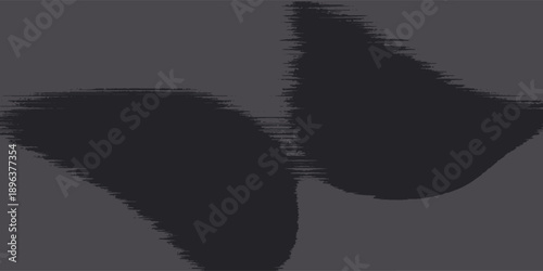Abstract digital art with dark organic shapes and glitch distortion, smooth vector curves intersecting sharply,