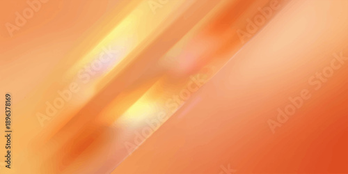 An abstract orange background featuring a smooth wave design with glowing bokeh light and fire energy patterns creates a bright, colorful motion blur texture for a vibrant flame backdrop