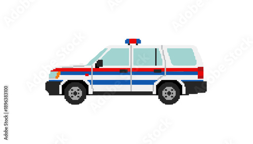 Pixel ambulance set, emergency ambulance, medical transport, emergency vehicle, hospital rescue service, urgent care response, paramedic transport, lifesaving service, emergency healthcare, city ambul