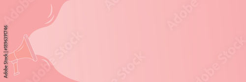 Pink Megaphone Announcement with Sound Waves Creating a Space For Texts of Important Announcement 
