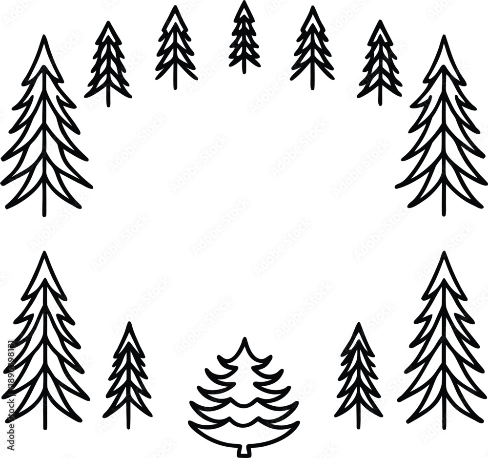 Obraz premium christmas trees background