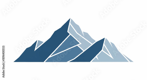 Stylized Mountain Range Illustration.
