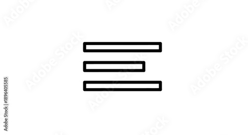 A black and white line icon of a left align button, used for formatting text in software