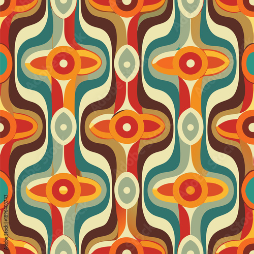 Abstract pattern with vibrant colors