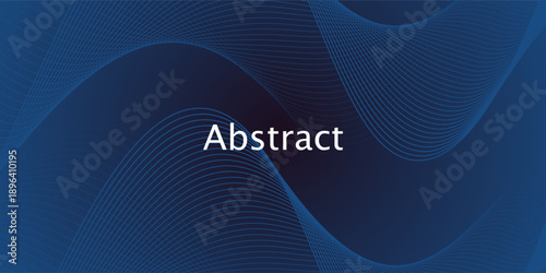 abstract blue wave background. Blue minimal round lines abstract background. Abstract blue wave lines pattern background