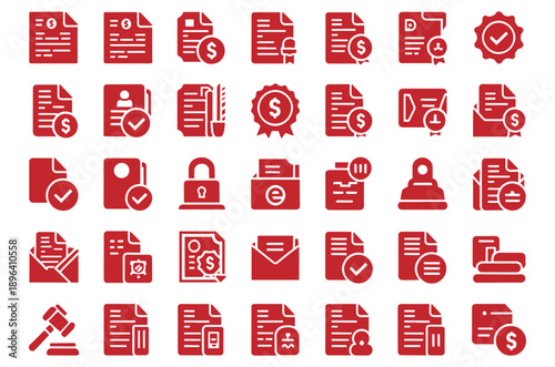 Document icon set, file type vector in various file formats including DOC, PDF, DOCX, PPT, PPTX, XLS, XLSX, TXT, CSV, ISO, RTF, HTML, JPEG, PNG, GIF, MP3, MP4, ZIP, RAR, EXE