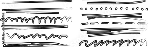 Black Decorative dividers, elegant line art, ornamental borders, vintage separators, floral accents, whimsical designs, creative embellishments, graphic elements, black vector