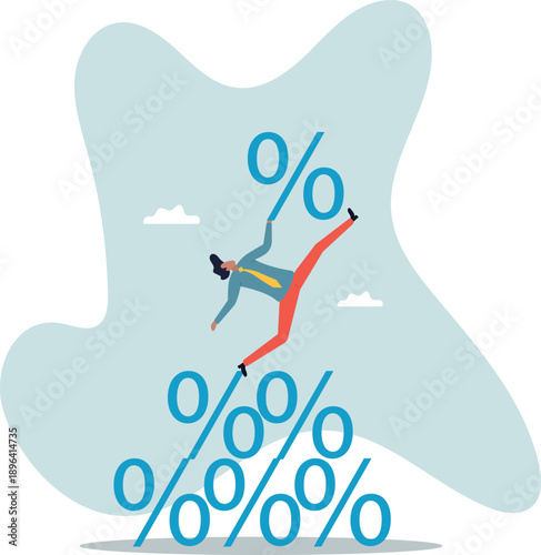 financial growth profit, sale or discount, interest rate or inflation percentage .about a man and his life.