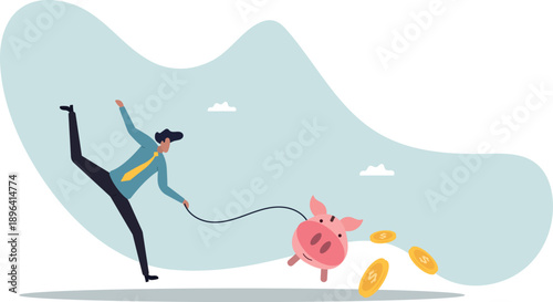 Businessman and saving money.about a man and his life.