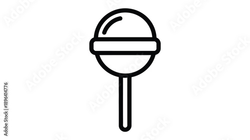 a simple black and white lollipop icon design a sweet treat silhouette